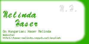 melinda haser business card